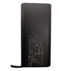 Dell adapter paired with 3‑foot AC cord for easy replacement and portability