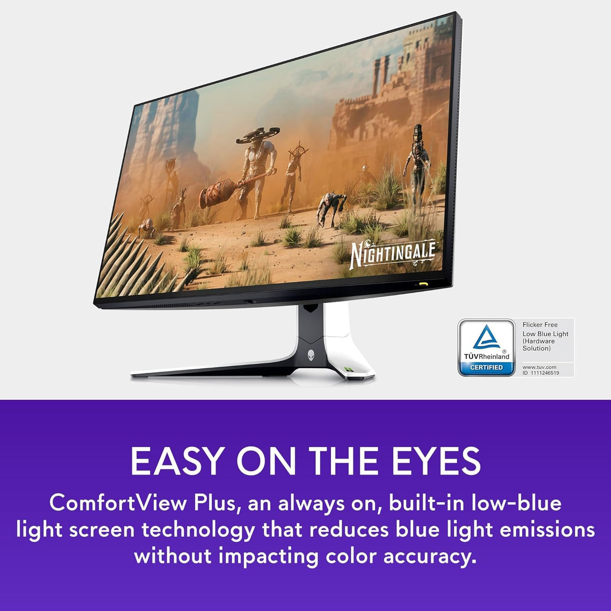 Dell Alienware 27 monitor HDR600 display preview with bright highlights and deep contrast
