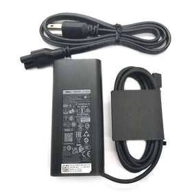 Dell charger 65W USB-C port-side view highlighting USB-C delivery