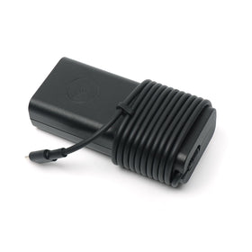 All-black Dell charger blending with a laptop aesthetic.