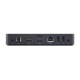 Dell D3100 HDMI and DisplayPort outputs support three external displays for complex workflows.