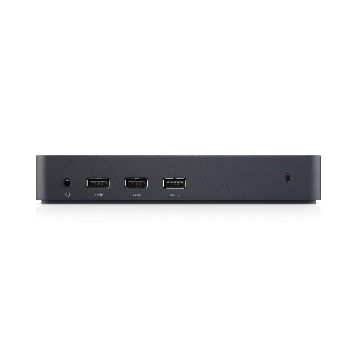 Dell D3100 triple-display ports side view highlights USB and video connections