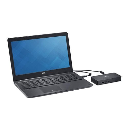 Renewed Dell D3100 includes 90W power adapter and USB-C cable for easy setup.