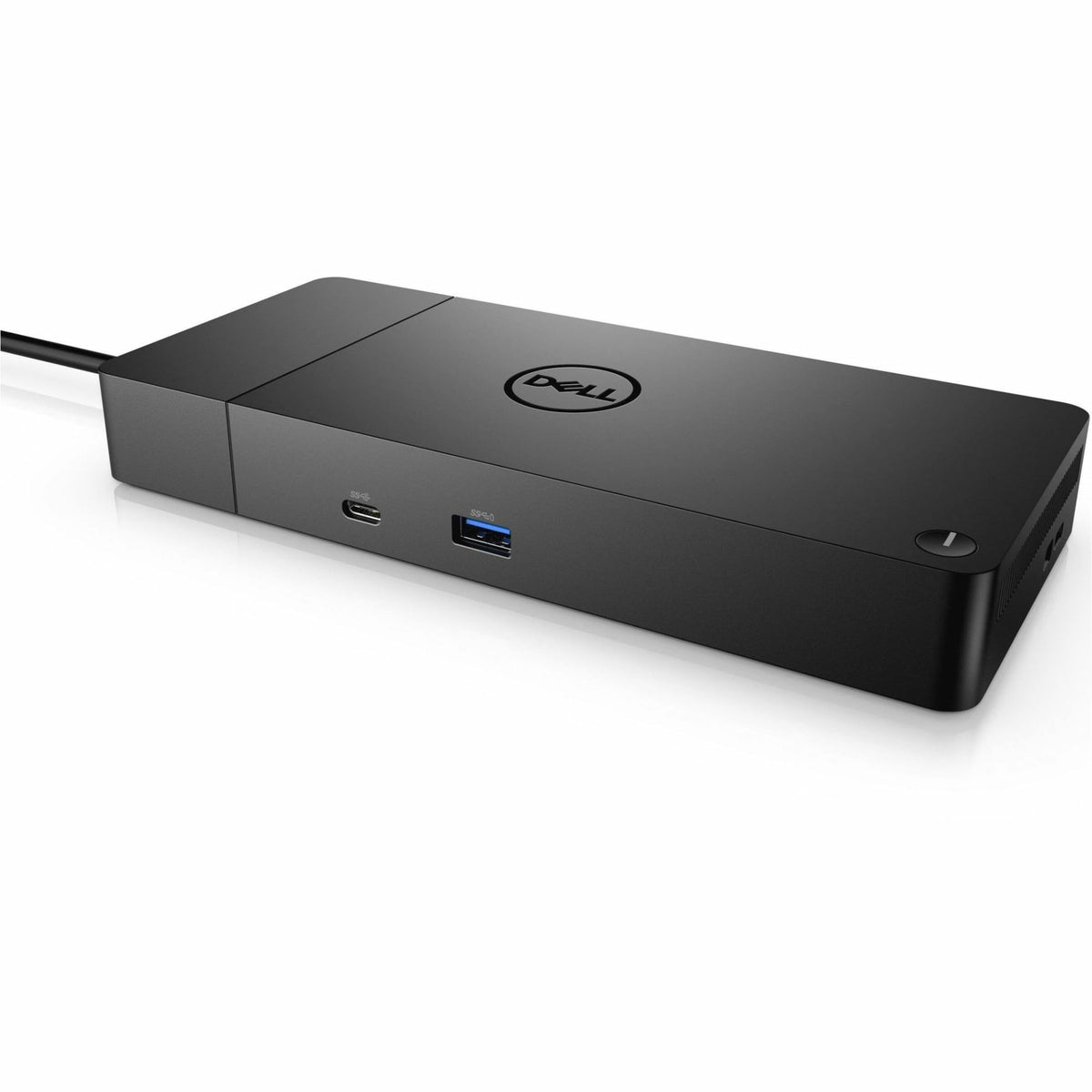 Dell WD19 dock connected to a laptop with dual 4K displays and Ethernet.