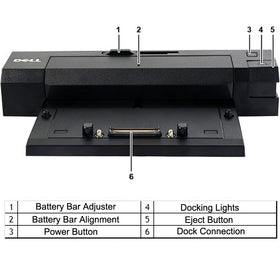 Dell e-port plus sized next to USB drive for clear scale reference