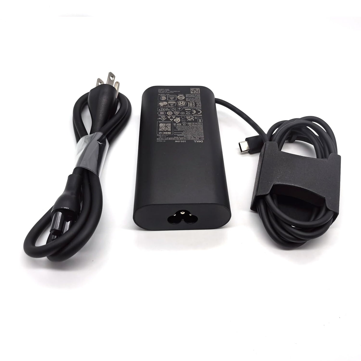 Dell GAN charger compact design emphasizes portability and storage.