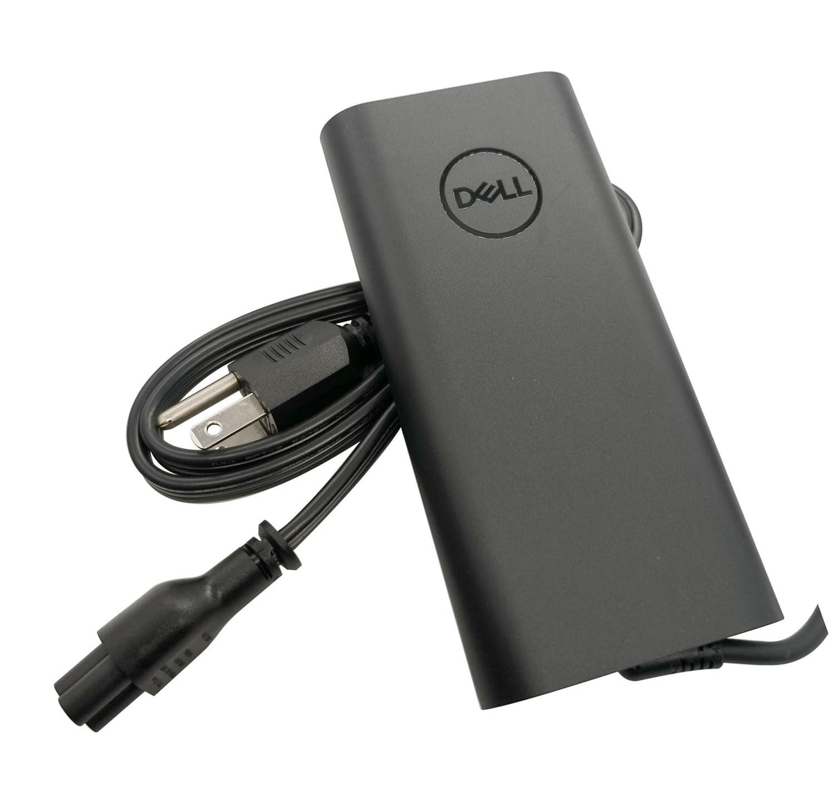 Dell GaN 180W charger with 3-foot cord, ideal for travel.