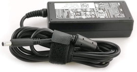 Dell logo and labeling on adapter confirm authentic Dell power.