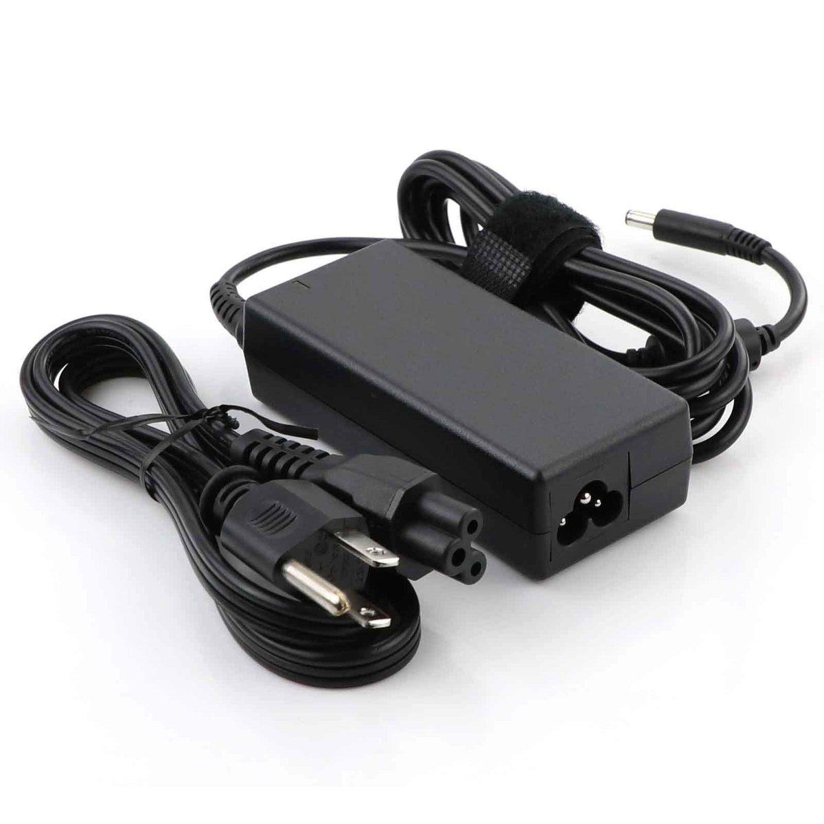 Dell Inspiron 65W power adapter in-use during travel or home office