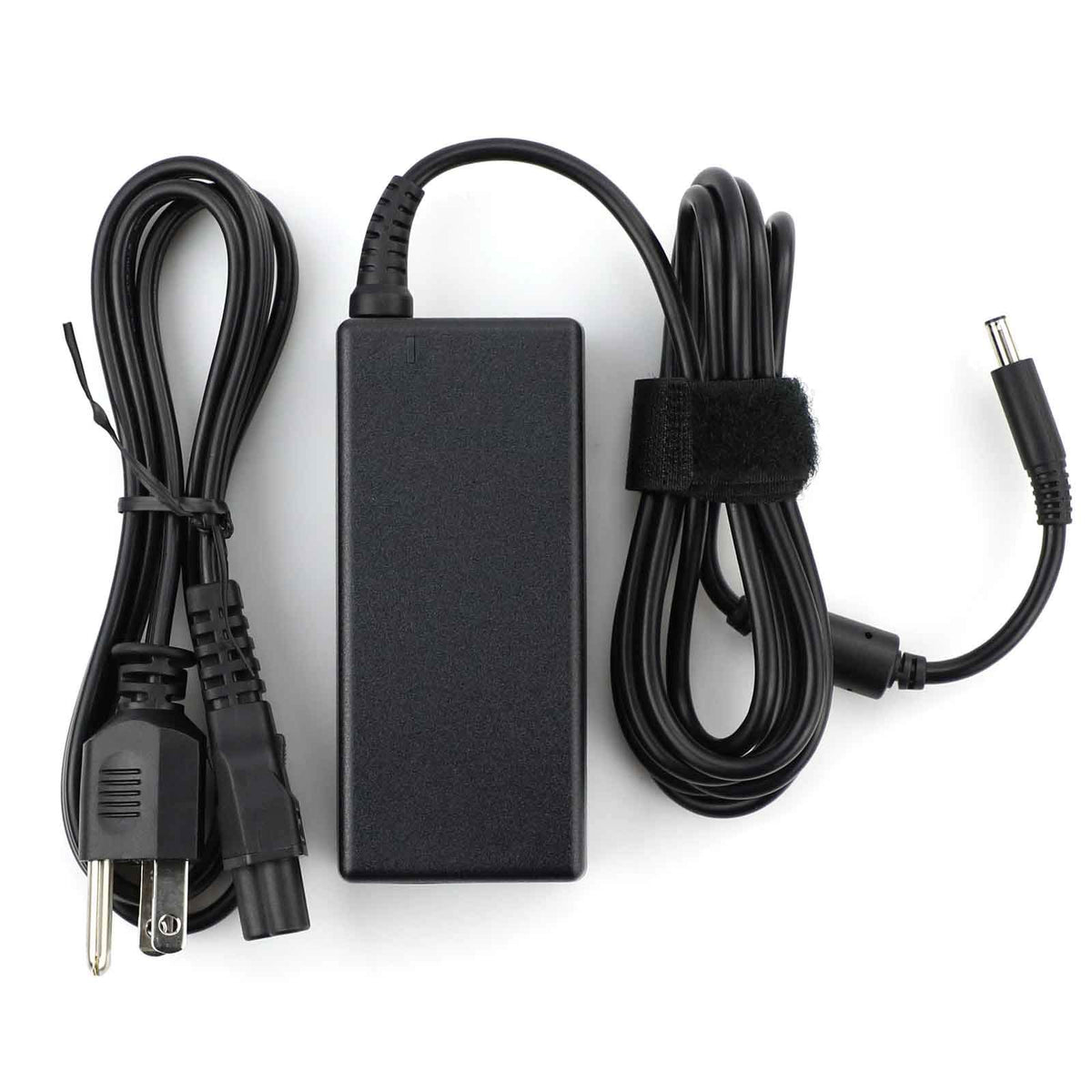 Dell 65W charger image label showing genuine accessory for Inspiron laptops