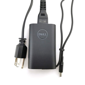 Dell slim 45W laptop charger with power cord for XPS 13, portable use