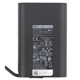 Dell New Genuine 65W USB-C adapter front view, compact power for on-the-go laptops