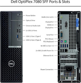 Dell Optiplex 7080 SFF desktop on a clean desk ready for multitasking