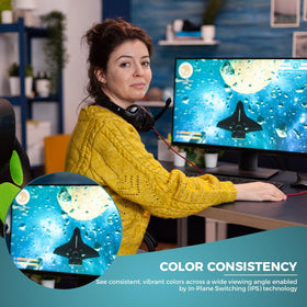 Dell P2222H bezel close-up highlighting three-sided ultrathin design