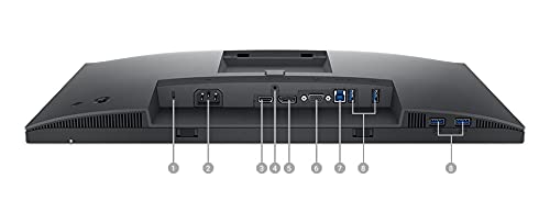 Dell P2222H ergonomic stand with riser improves desktop organization