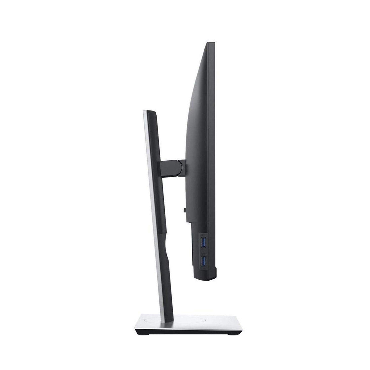 Dell P2419H compact footprint saves desk space in a busy workspace.
