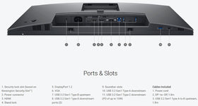 Dell P2425H height-adjust feature supports ergonomic desk setup.