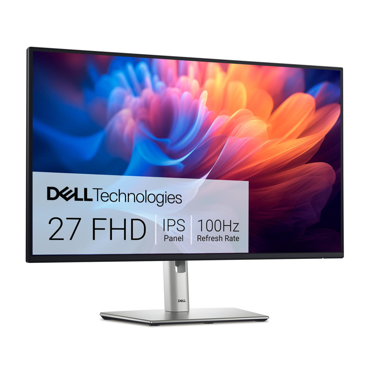 Dell P2725H 27-inch monitor with IPS panel showing accurate colors.