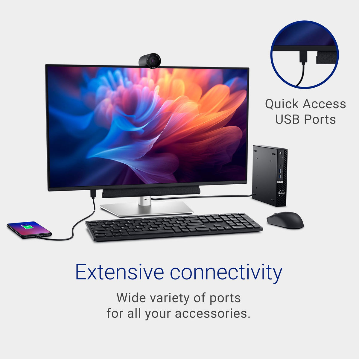 Dell P2725H ultra-thin bezel design to maximize screen real estate.
