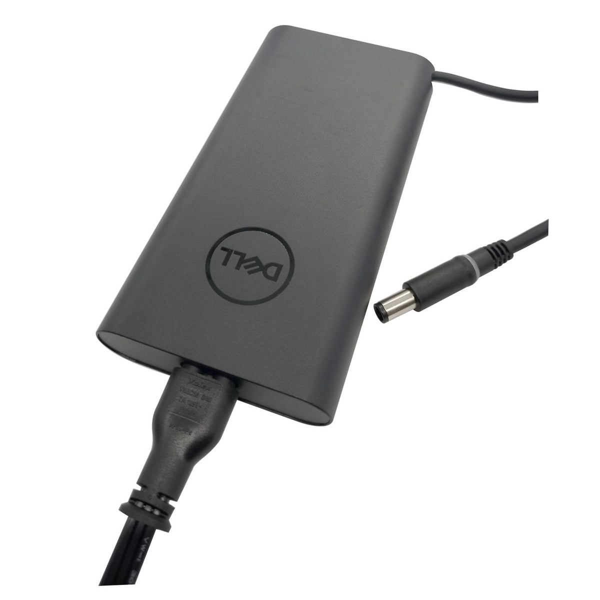 Dell adapter with 3‑foot power cable offering tidy reach