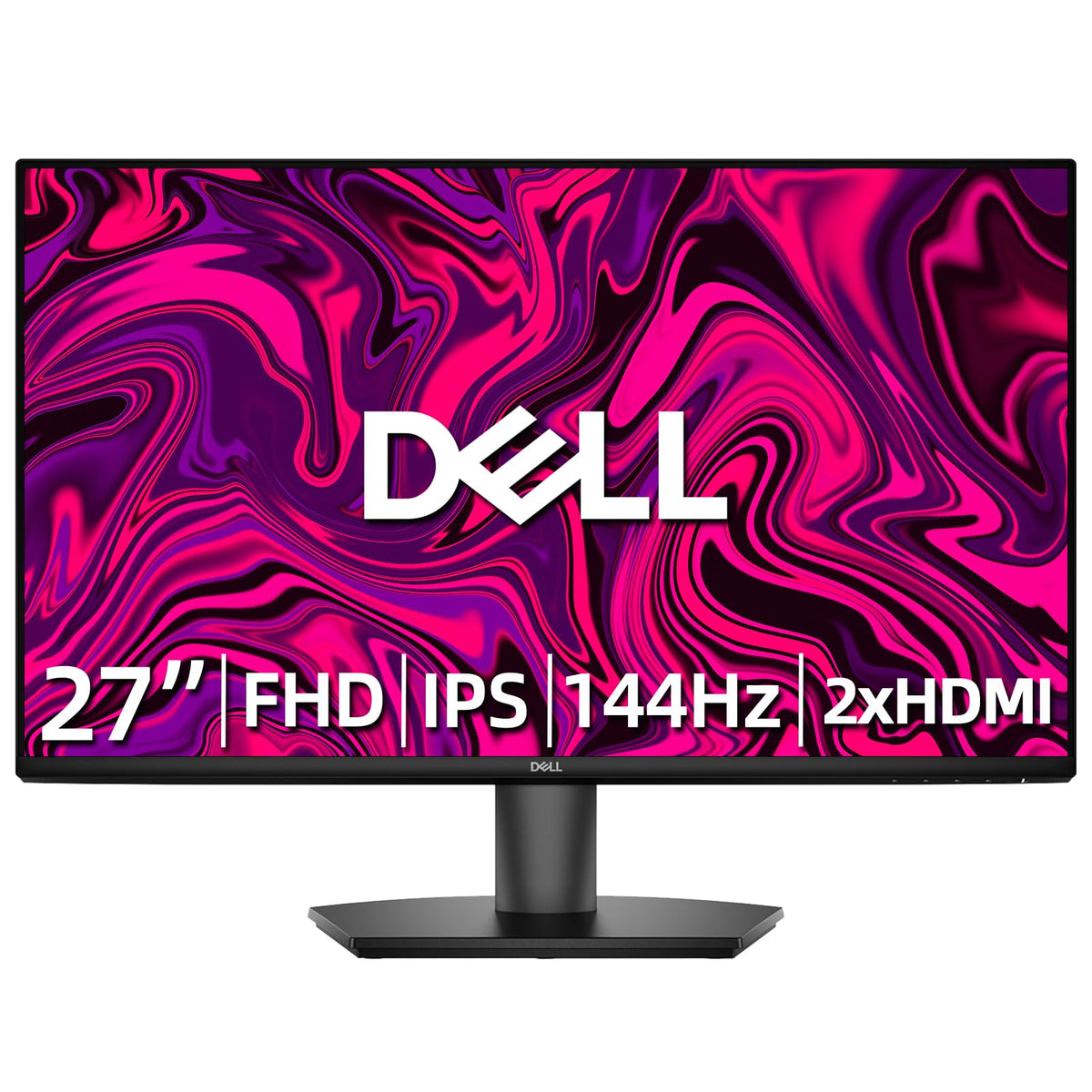 Dell S27 Series 27-inch FHD monitor displays vibrant colors for immersive gaming and work.
