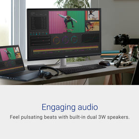 Dell S2721QS IPS panel with wide viewing angles for accurate colors.