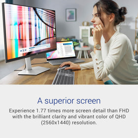 Dell S2722DC AMD FreeSync for smooth gaming at 75Hz.