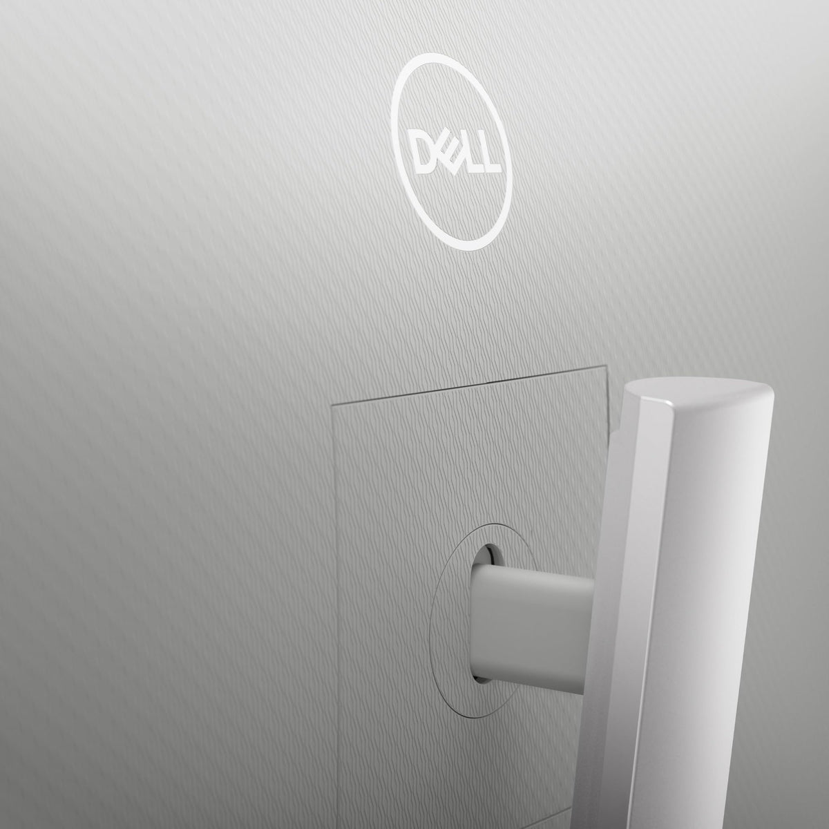 Dell S2722DC single-cable USB-C setup reduces clutter on desk.