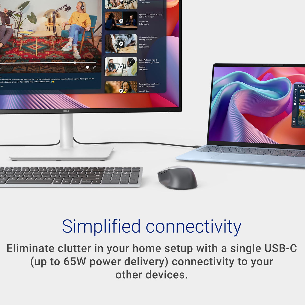 Dell S2725DC QHD 144Hz panel supports smooth motion for fast content.