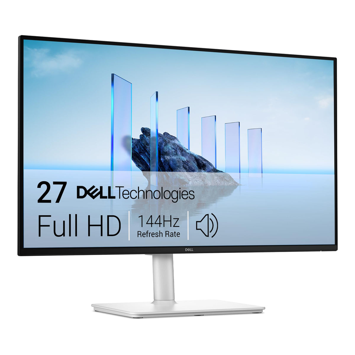 Dell S2725HSM front view shows the 27-inch display for immersive work and media