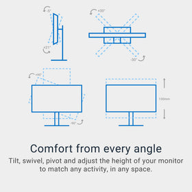 Dell S2725QC Ash White design fits neatly on small desks with a modern touch.