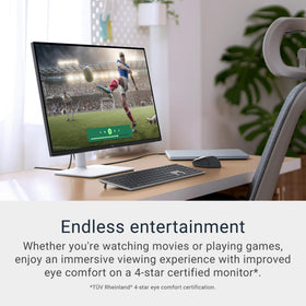 Dell S2725QS ash white ultra-thin bezel emphasizing a clean desk setup.