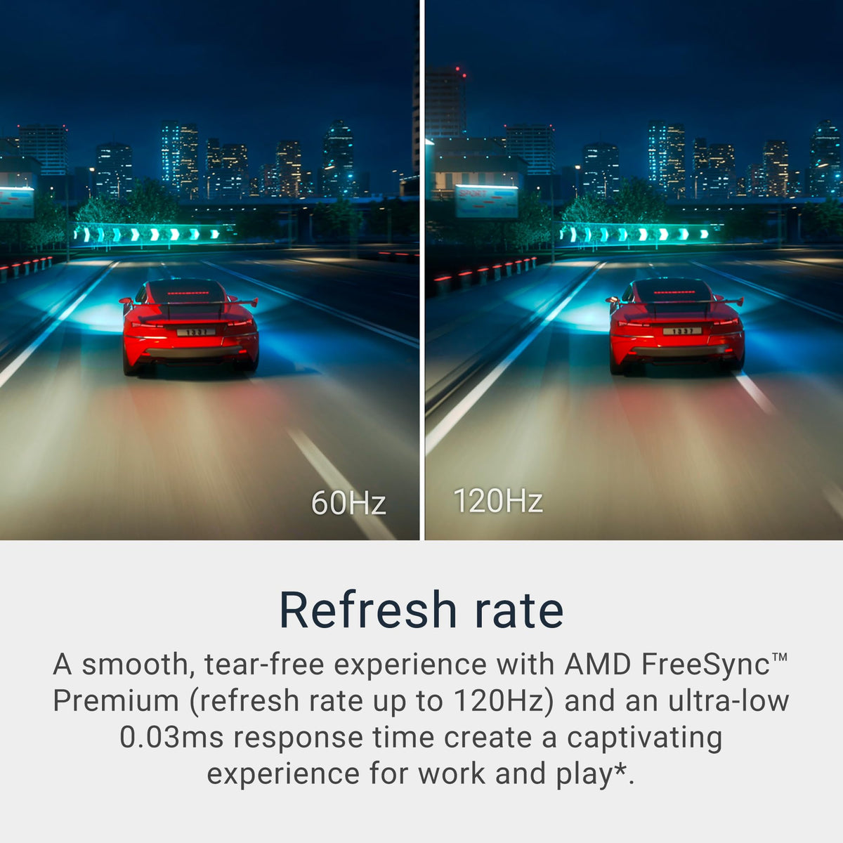 Dell S3425DW AMD FreeSync Premium for smooth motion in games and productivity