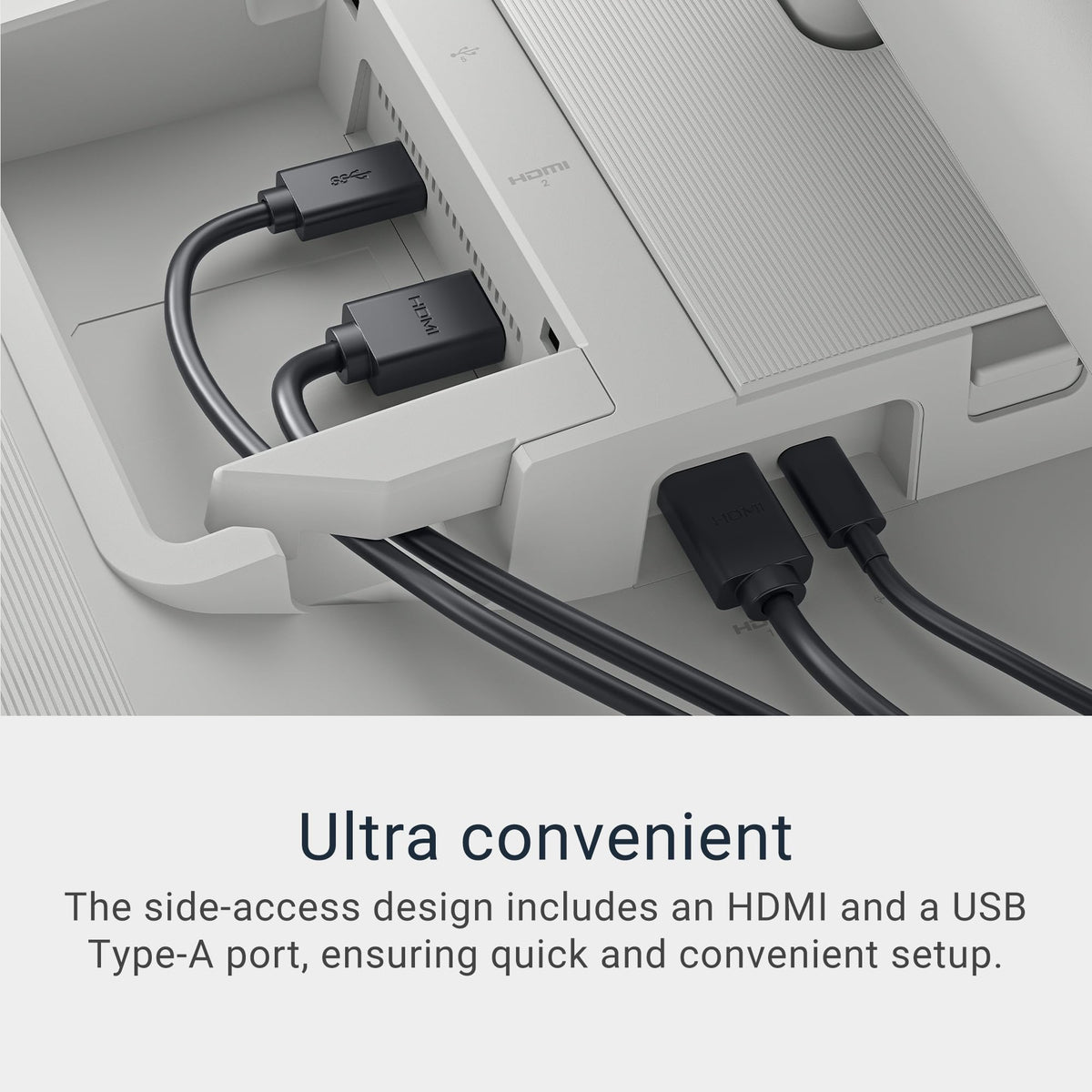 Dell S3425DW desk setup with clean cable management and curved display