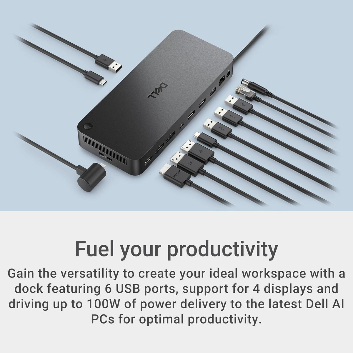 Dell SD25TB4 included cables enable instant multi-device setup