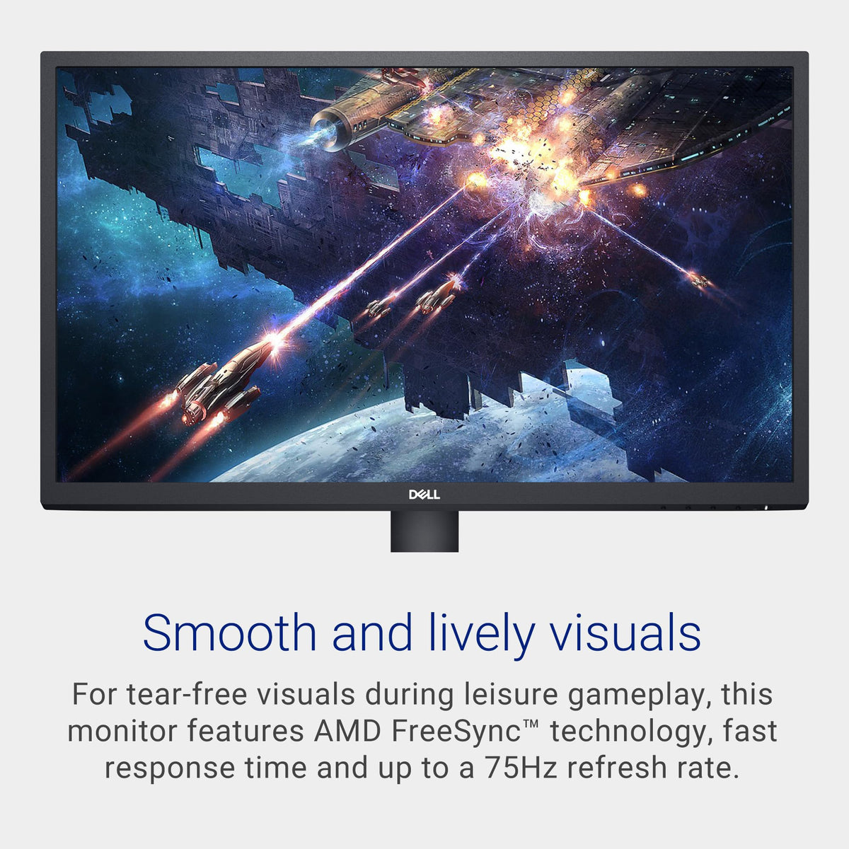 Dell SE2422HX AMD FreeSync enables smoother visuals during casual gaming.
