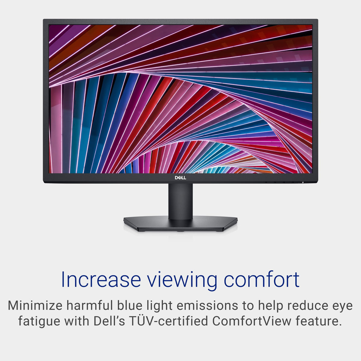 Dell SE2422HX three-sided bezel design saves desk space with a modern look.