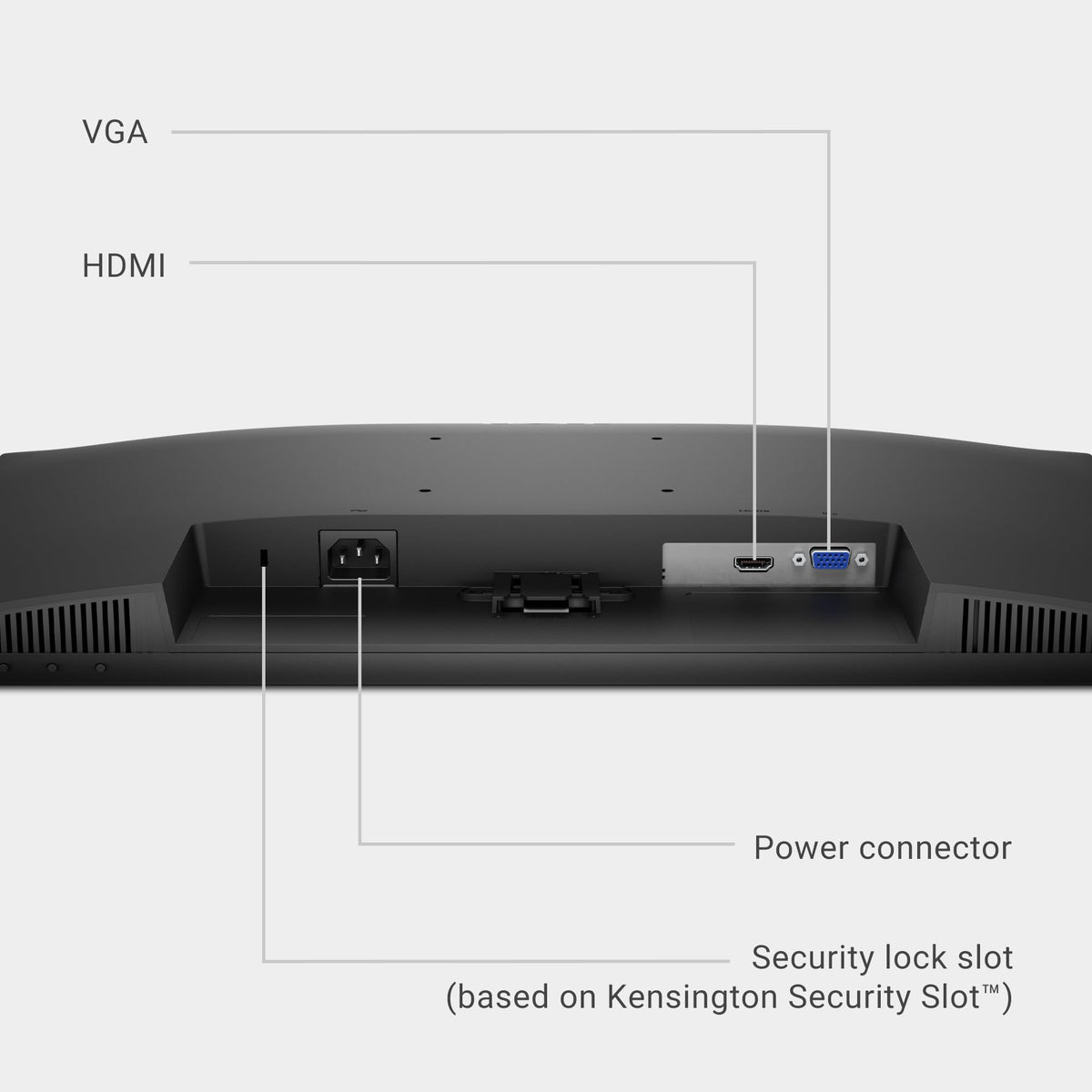 Dell SE2425HM with 1 HDMI and 1 VGA port for simple connectivity