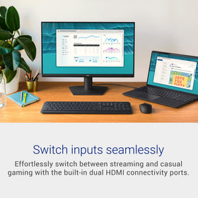 Dell SE2426H ultra-thin bezels designed for distraction-free multitasking.