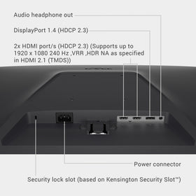 Dell SE2426HG dual HDMI and DisplayPort connectivity for easy setup