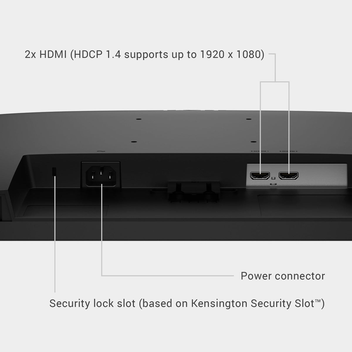 Dell SE2726H dual HDMI ports simplify multi-device connections.