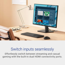 Dell SE2726H ultrathin bezels maximize screen space on a desk.