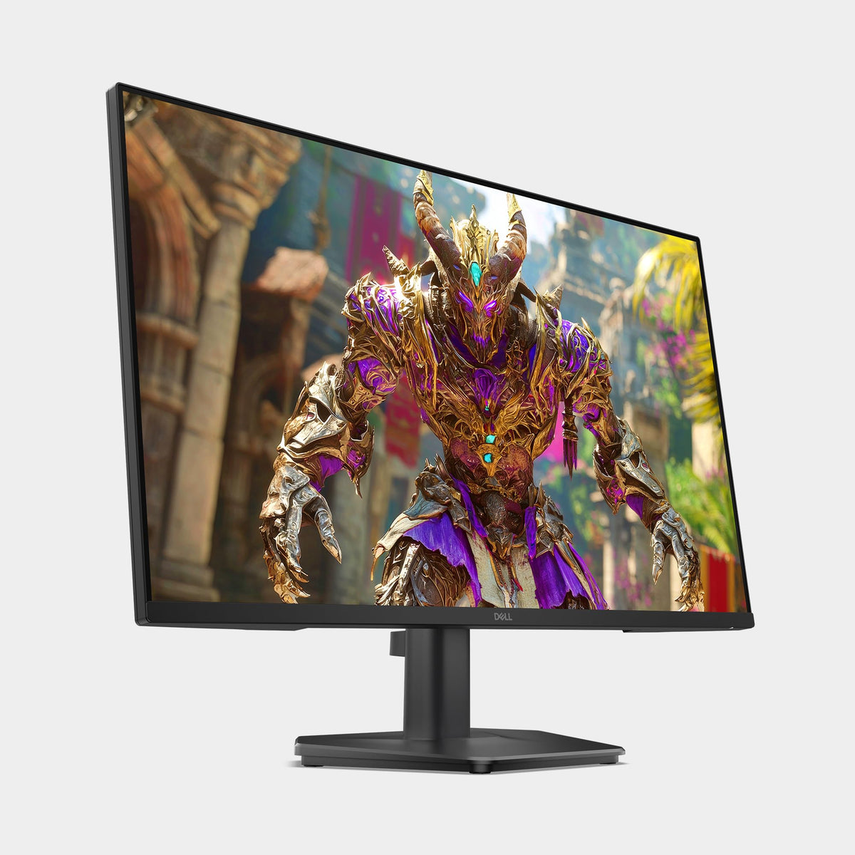 Dell SE2726HG gaming setup shot showcasing immersive desk setup