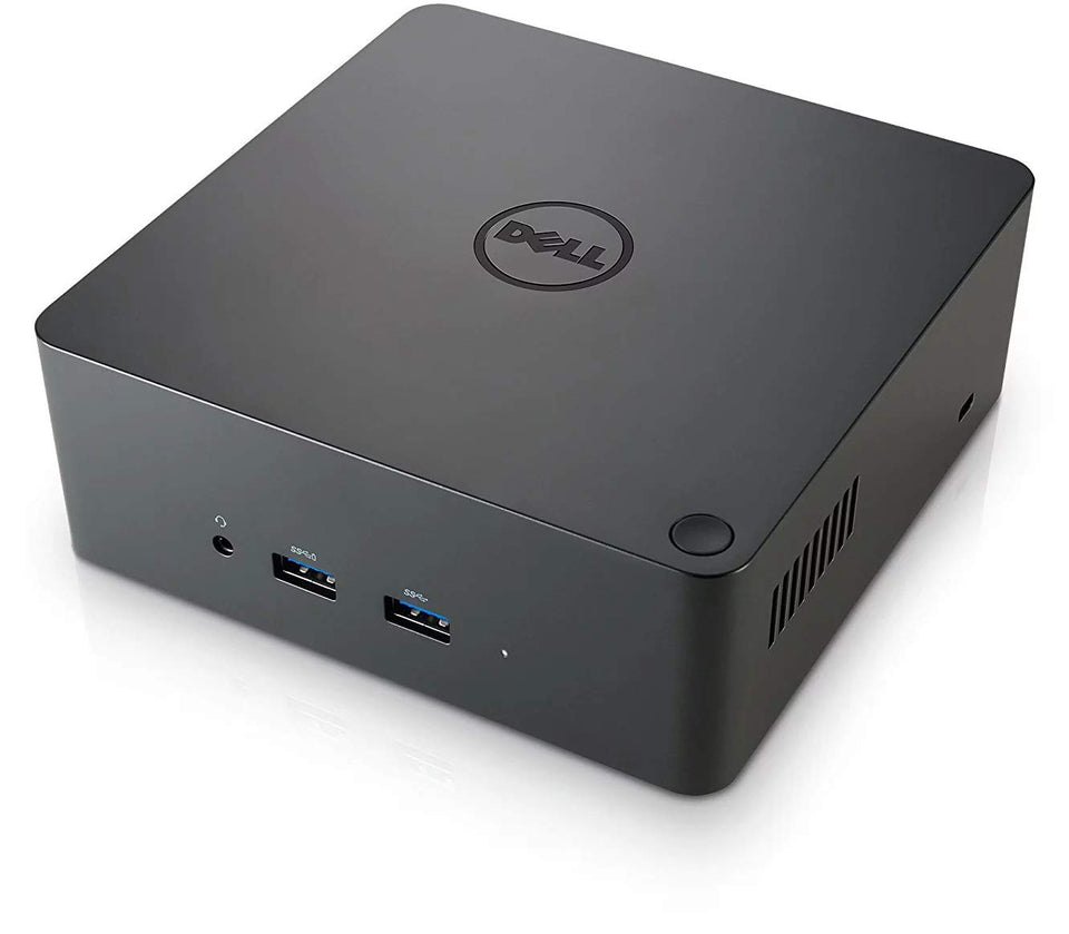 Dell TB16 docking station front view showing accessible ports for quick setup.