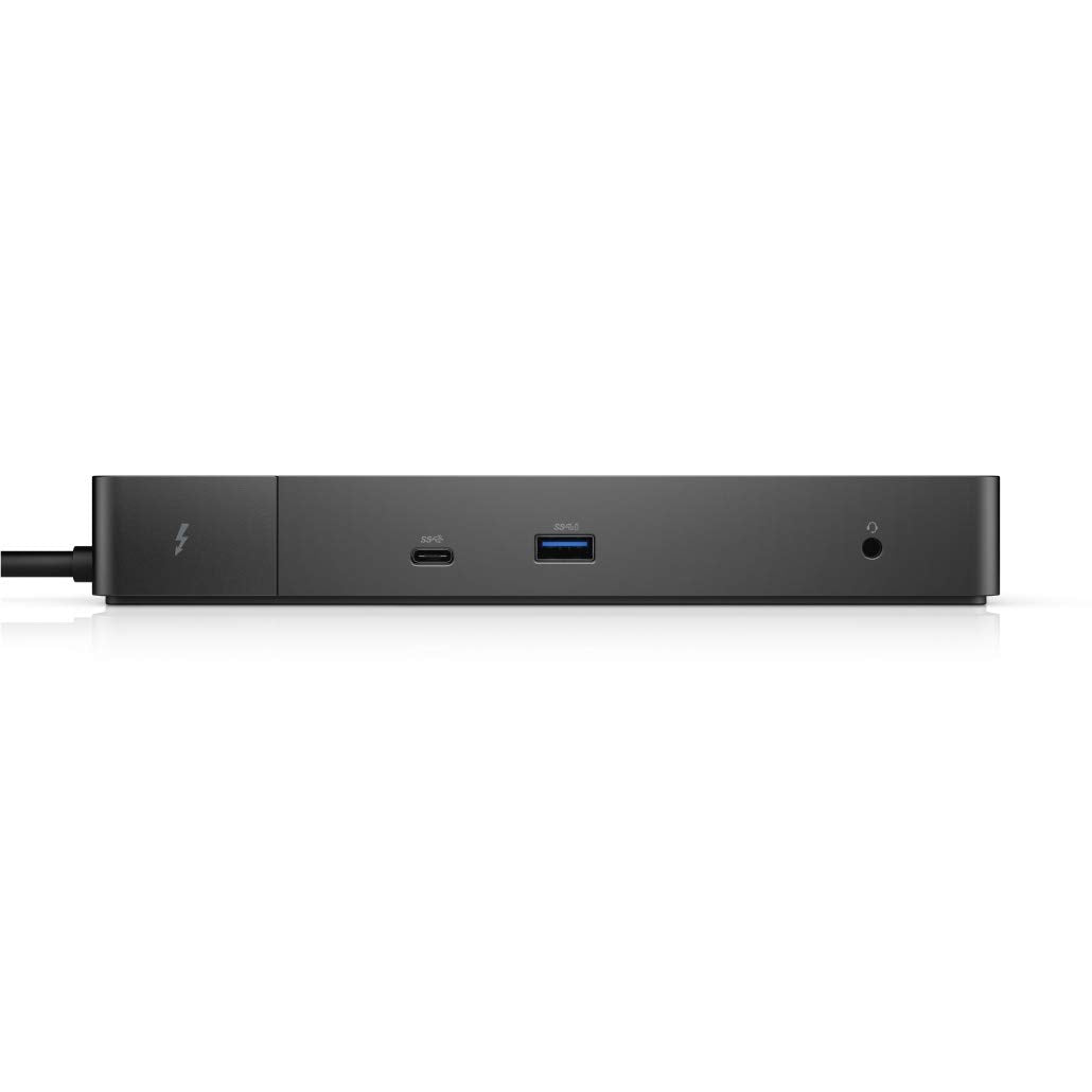 Dell Thunderbolt Dock on desk with organized workspace and multiple devices