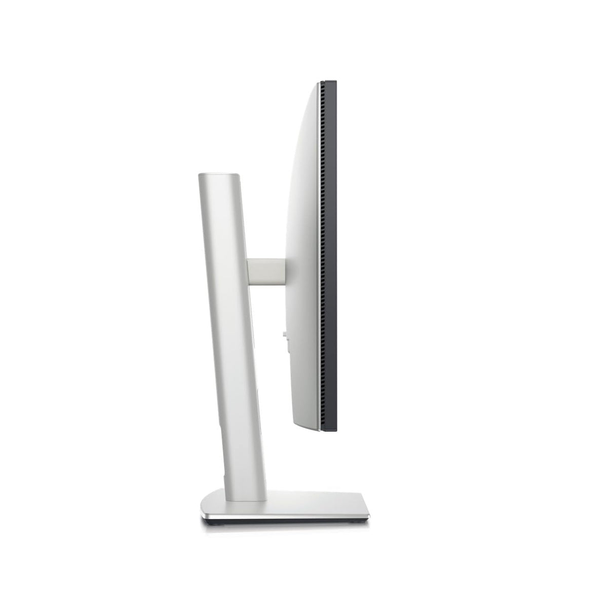 Dell U2424H ergonomic stand adjustment showing tilt, swivel, and height flexibility
