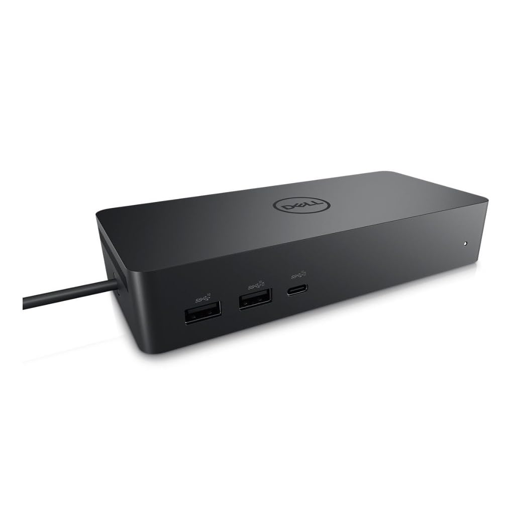 Dell UD22 front view with accessible ports for quick charging and tidy desk