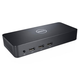 Dell Ultra HD Dock connected to laptop with multiple displays