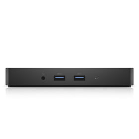 Dell WD15 dock back ports reveal HDMI, VGA, and Mini DisplayPort connectivity.