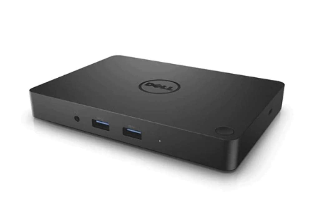 Dell WD15 monitor dock 4K front view highlighting compact design for clutter-free desks.